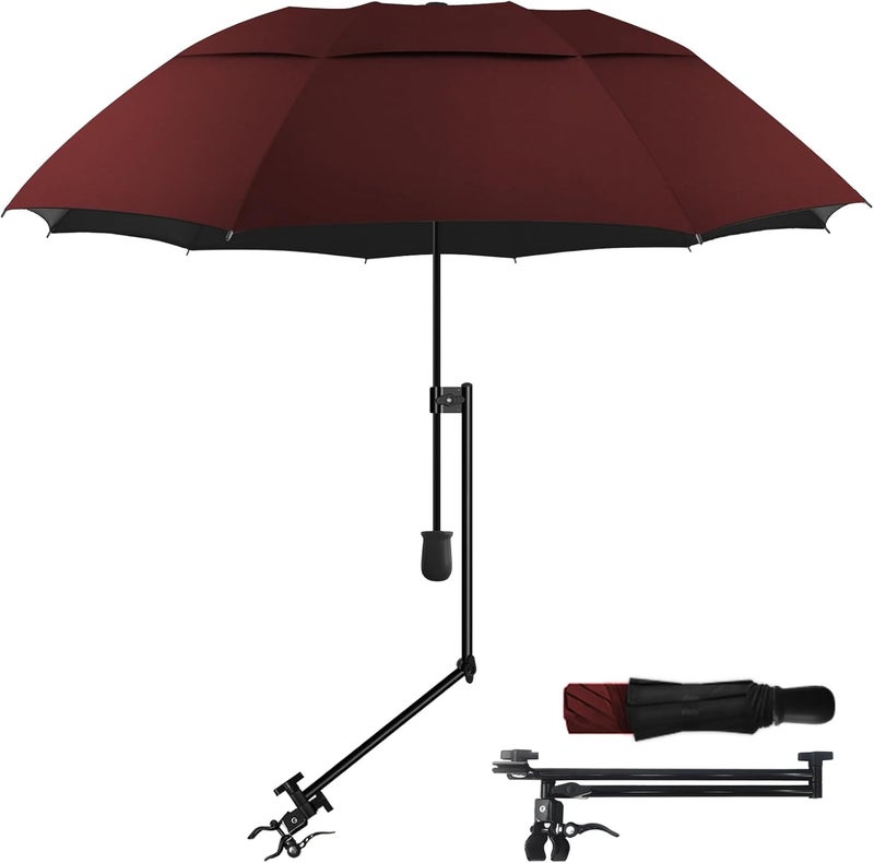 DUOUPA Patio Umbrellas UPF 50+ 360 ° Adjustable Shade Umbrella,Beach Umbrella with Universal Clamp,Beach Clamp on Umbrella,suitable for Patio,beach chairs,golf carts, wheelchairs,carts,bleachers,camping and fishing - Image 1